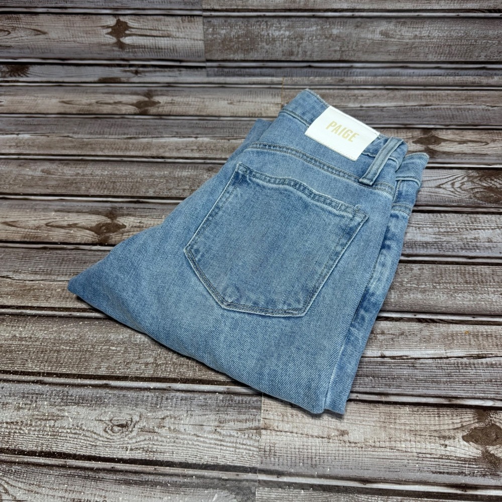 Paige Noella High Rise Jeans Womens 23 Blue Pintuck Straight Leg‎ Denim